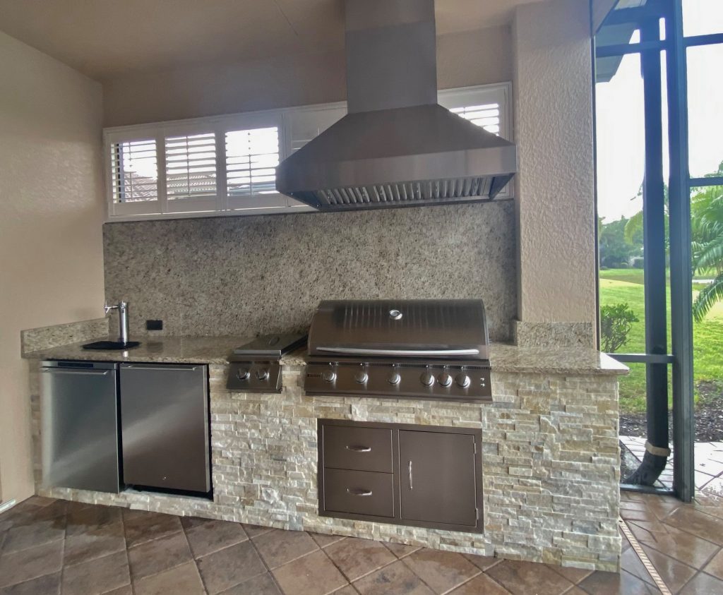 Outdoor kitchen installation